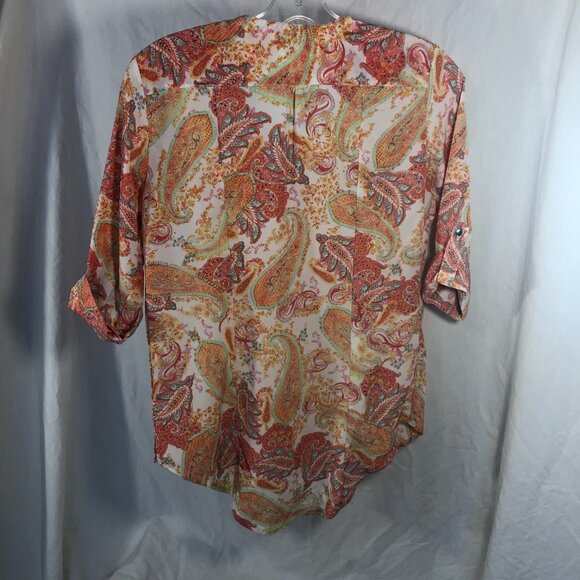 Pastel Paisley Roll-Sleeve top - Picture 6 of 6